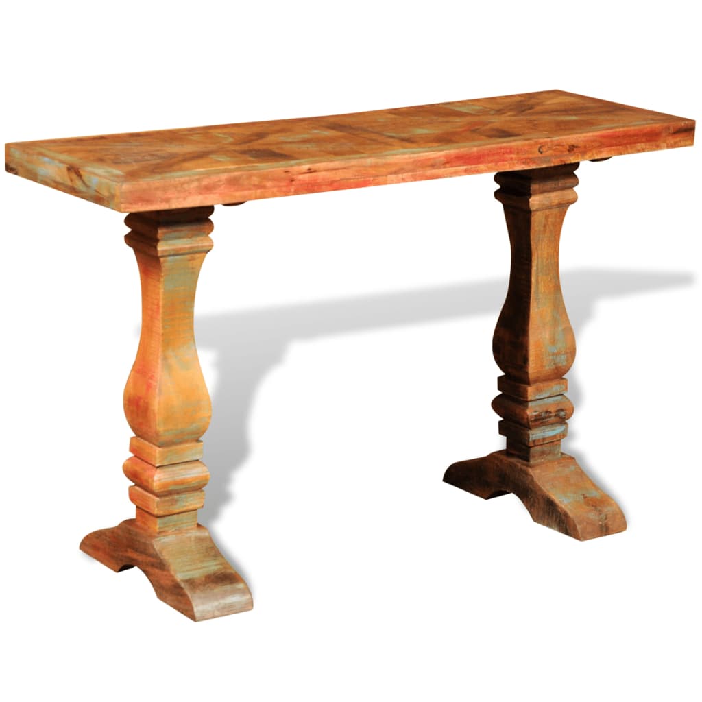 Console table, solid recycled wood