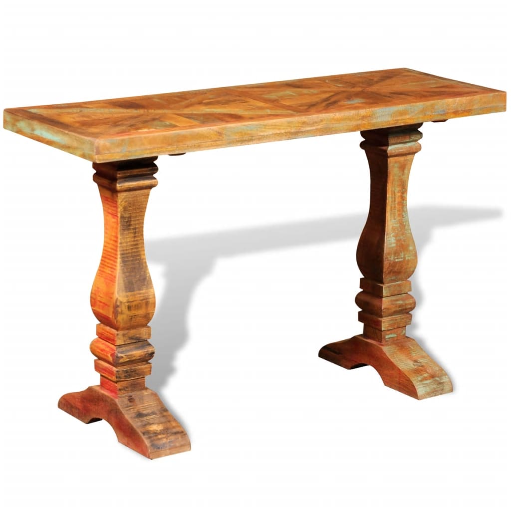 Console table, solid recycled wood