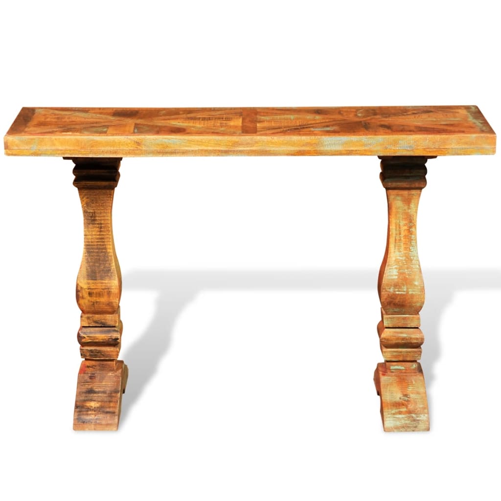 Console table, solid recycled wood