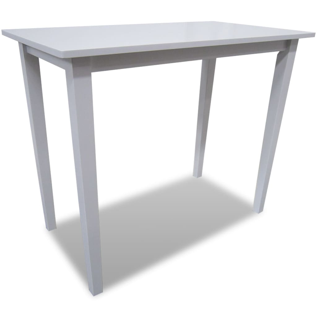 Wooden bar table, white