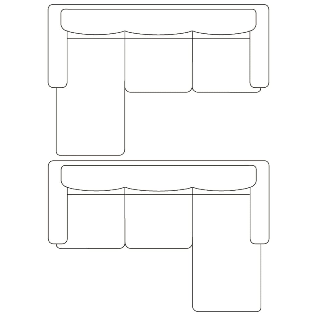 3-seater modular sofa, artificial leather, white