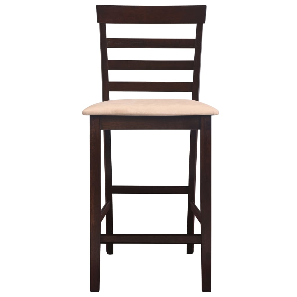 Wooden table and 4 bar stools set, white