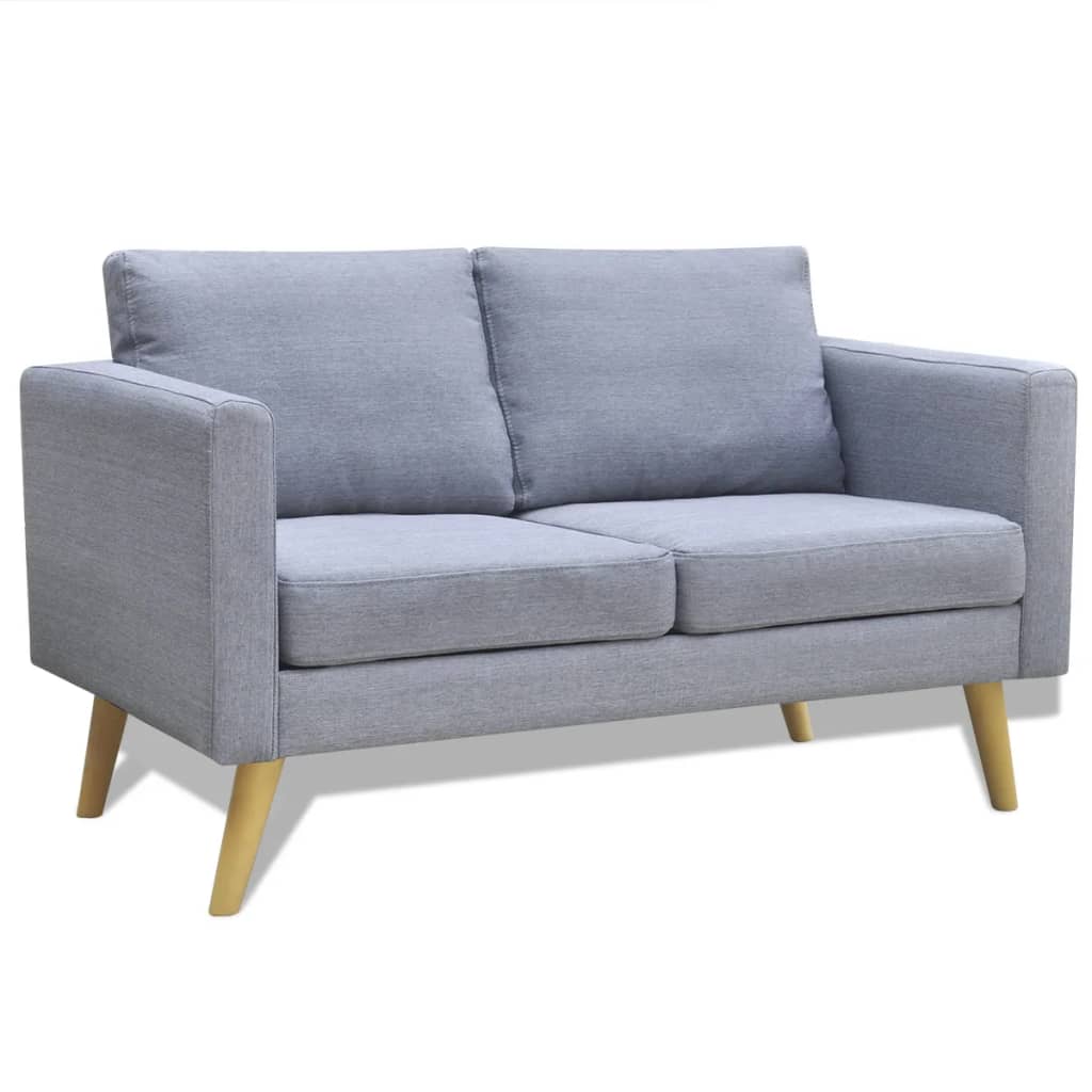 2-seater sofa, fabric, light gray