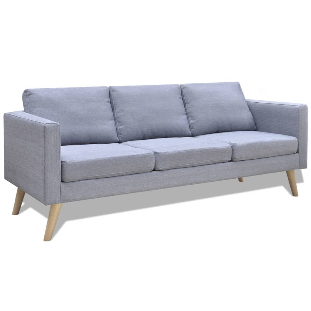 3-seater sofa, fabric, light gray