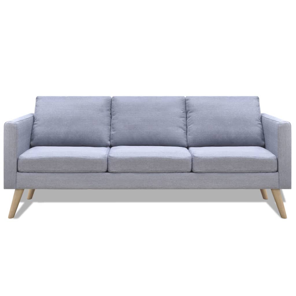 3-seater sofa, fabric, light gray