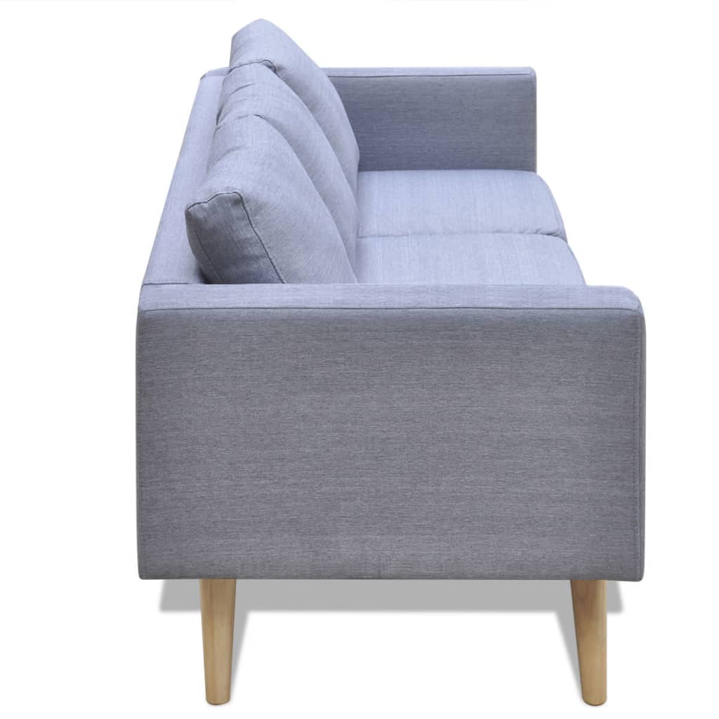 3-seater sofa, fabric, light gray