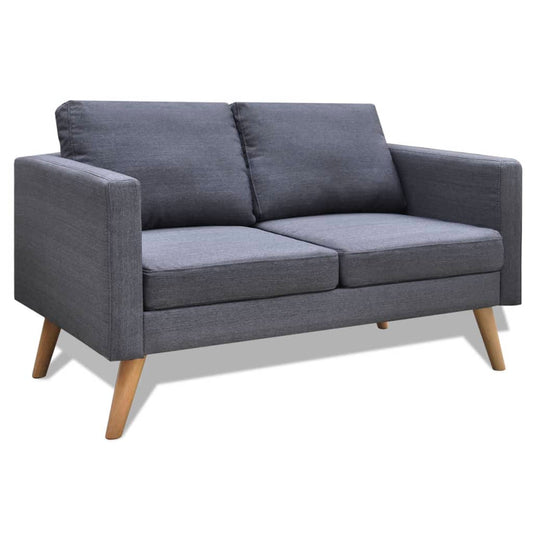 2-seater sofa, fabric, dark grey