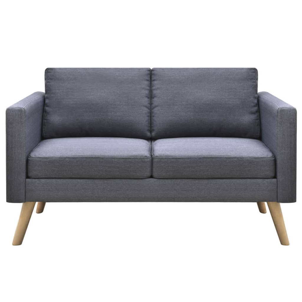 2-seater sofa, fabric, dark grey