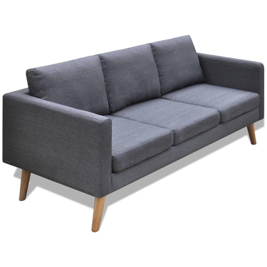 3-seater sofa, fabric, dark grey