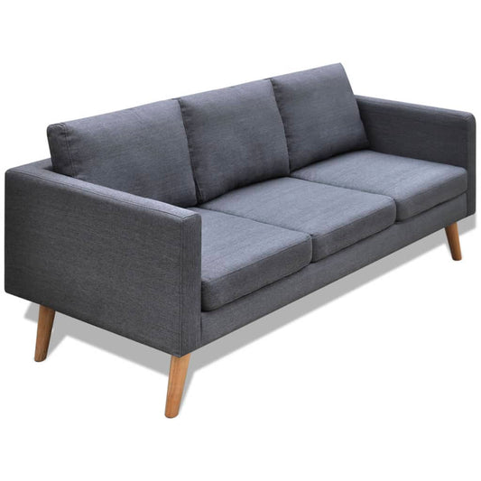 3-seater sofa, fabric, dark grey