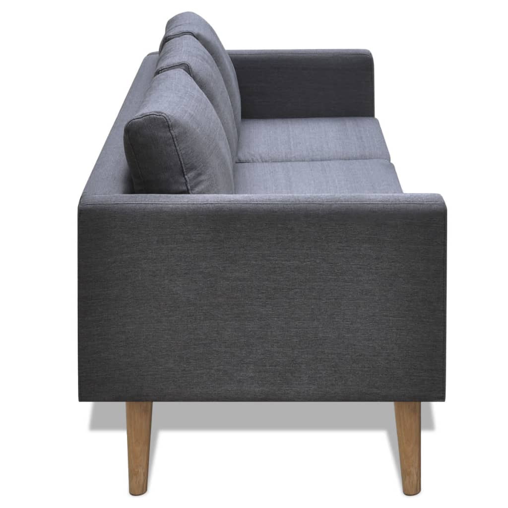 3-seater sofa, fabric, dark grey