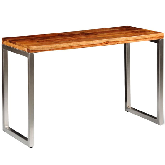 Kitchen/office table, solid wood, with steel legs