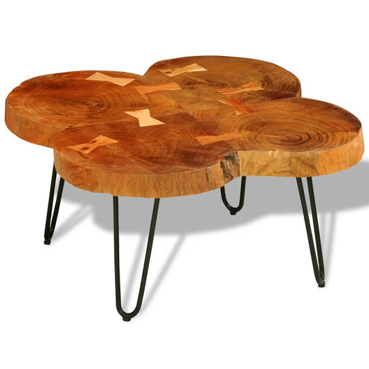 Coffee table, 35 cm, 4 legs, solid sheesham wood