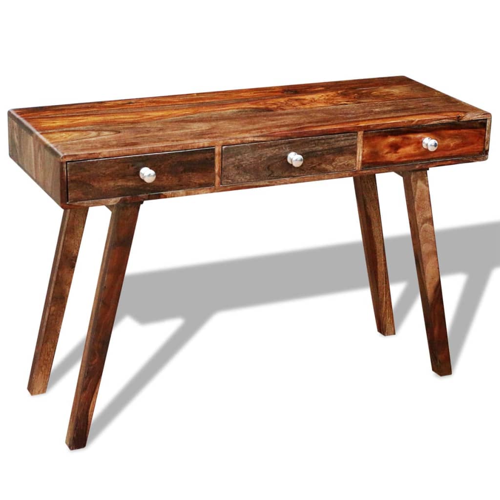 Console table with 3 drawers, 76 cm, solid sheesham wood