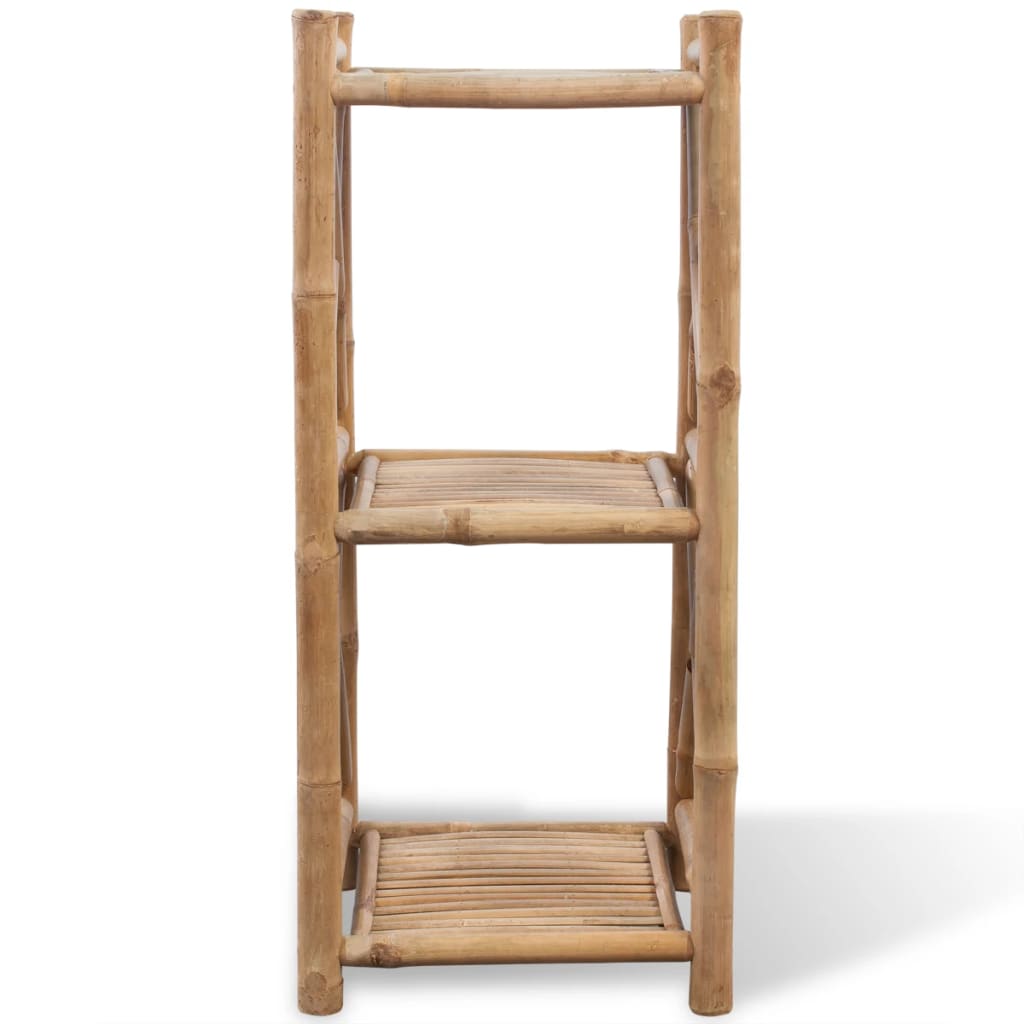 3-tier square shelf, bamboo