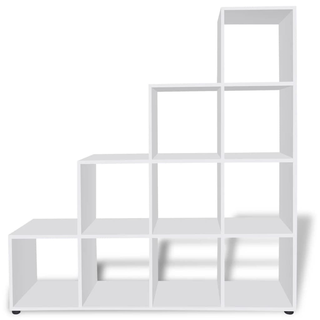 Ladder bookcase/display shelf, white, 142 cm