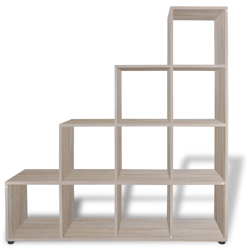 Stepped Bookcase / Display Shelf 142 cm Oak