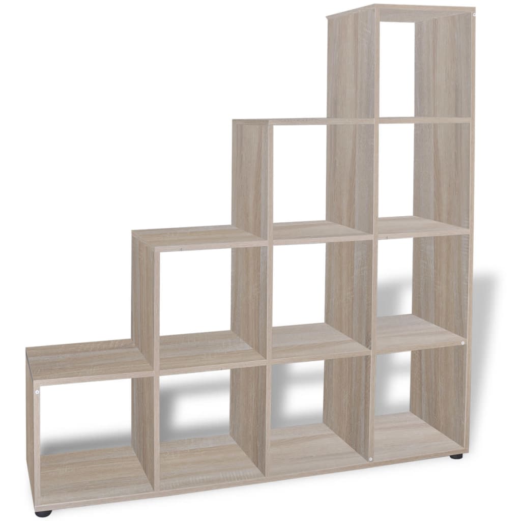 Stepped Bookcase / Display Shelf 142 cm Oak