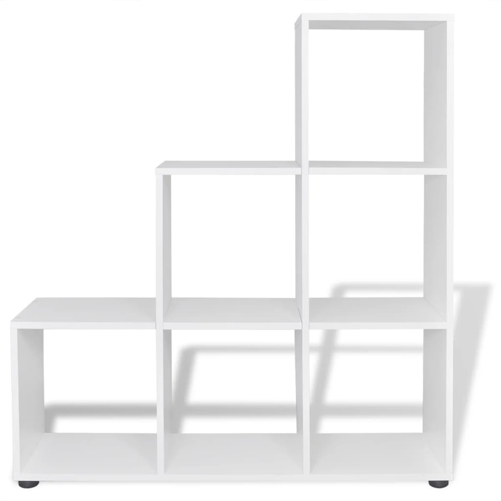 Stepped Bookcase / Display Shelf 107 cm White