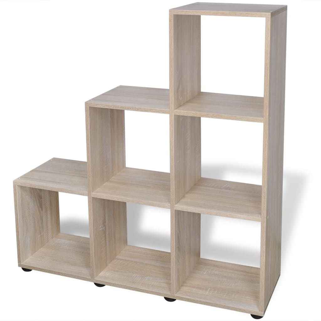 Stepped Bookcase / Display Shelf 107 cm Oak