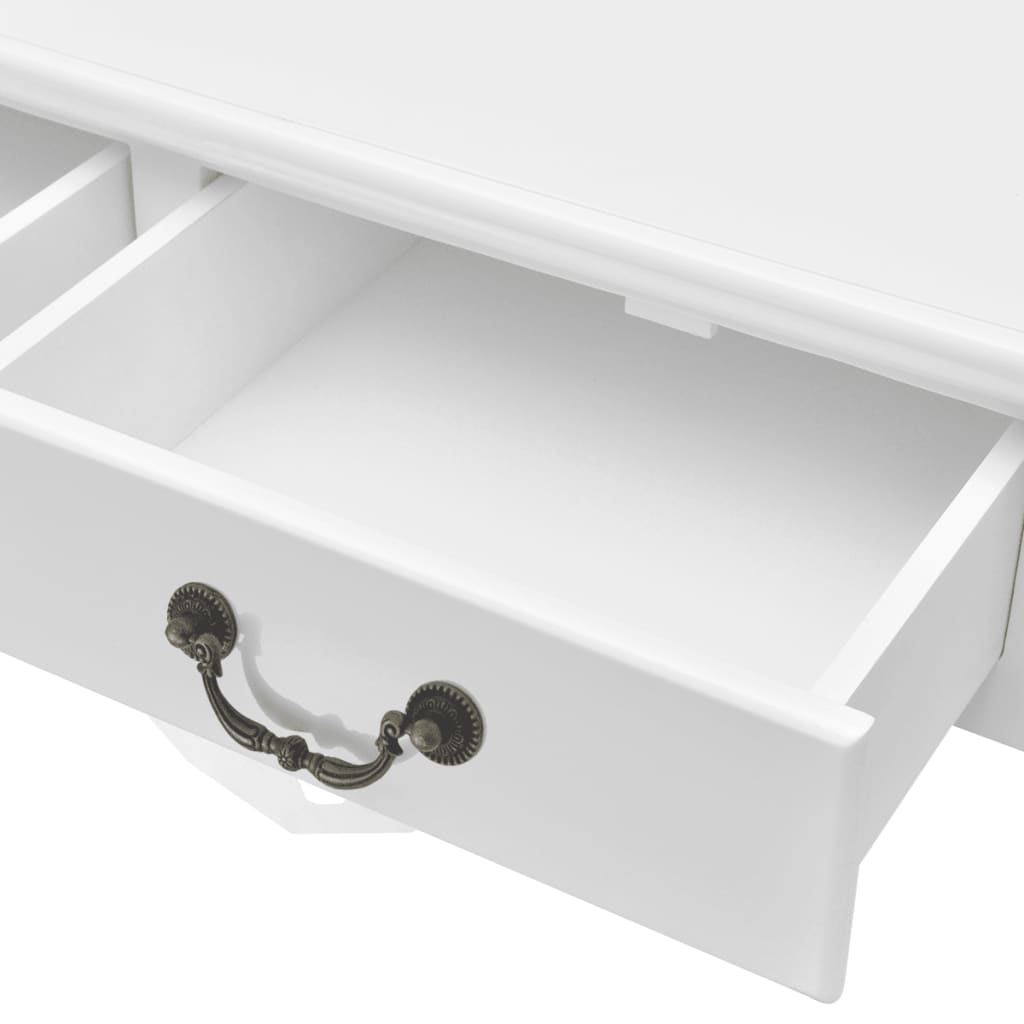 Coffee table with 4 drawers, white