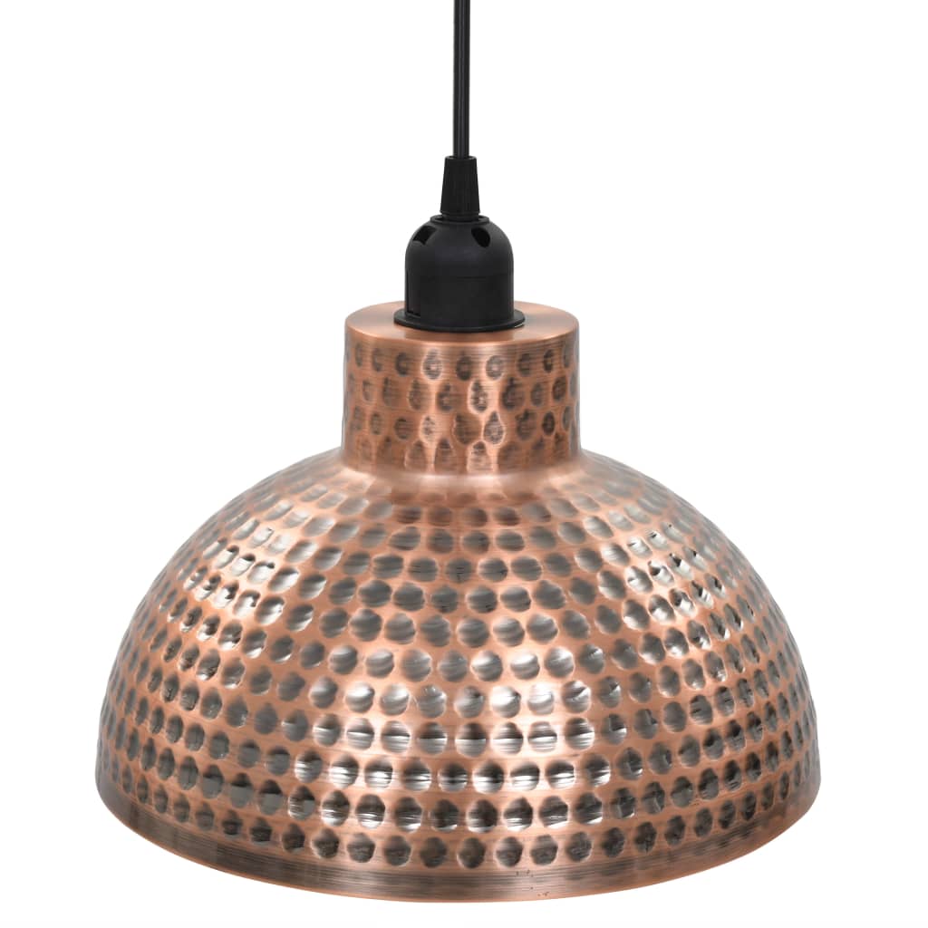 Copper-colored hemispherical chandeliers, 2 pcs.