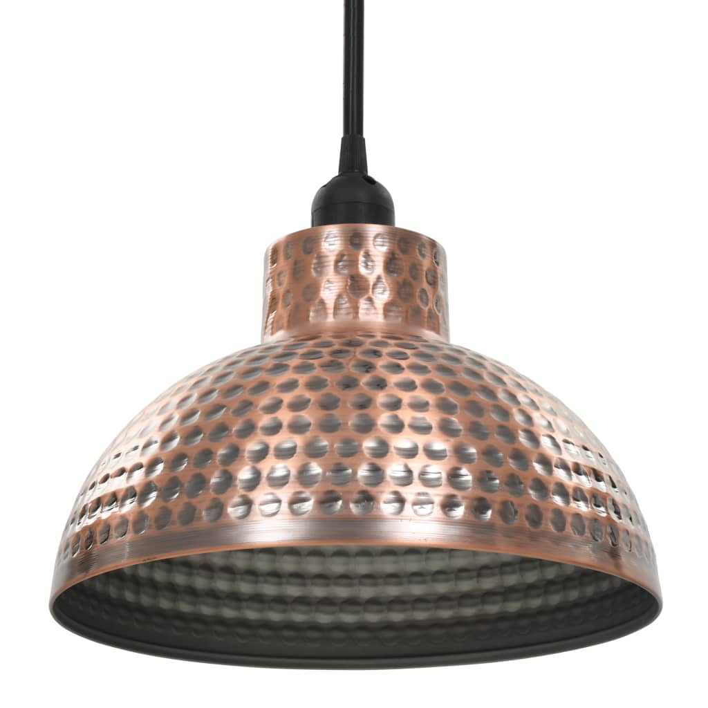 Copper-colored hemispherical chandeliers, 2 pcs.