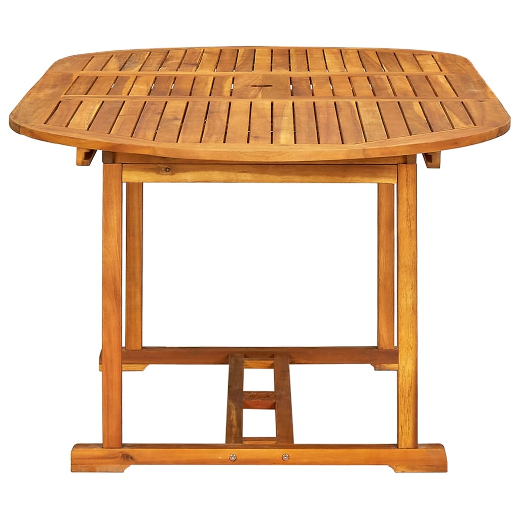 Outdoor furniture set, 7 pieces, solid acacia wood