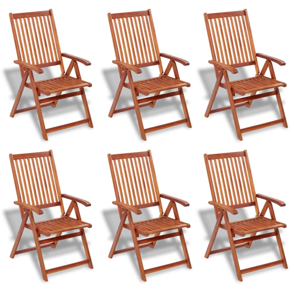 Outdoor furniture set, 7 pieces, solid acacia wood