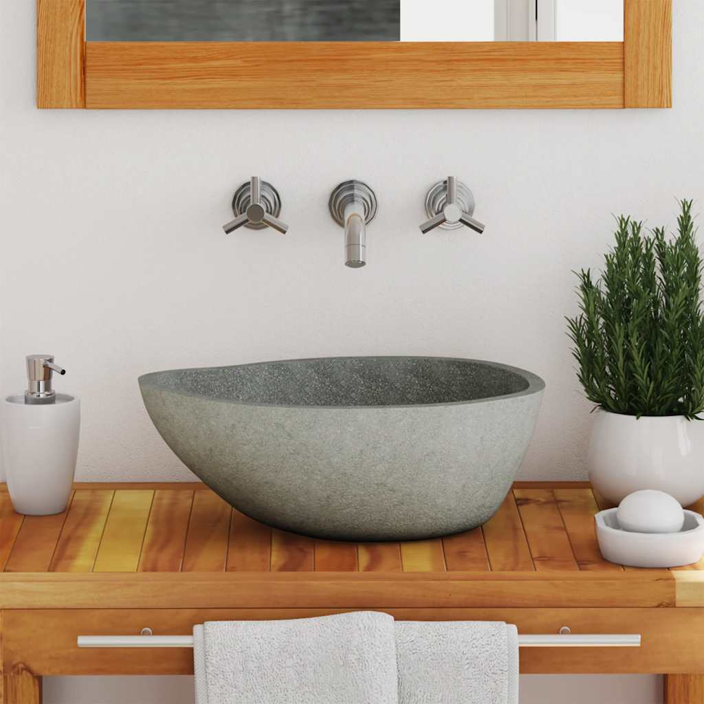 River stone sink, (37-46)x(29-36) cm, oval