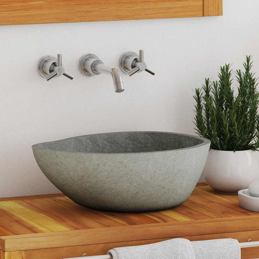 River stone sink, (37-46)x(29-36) cm, oval