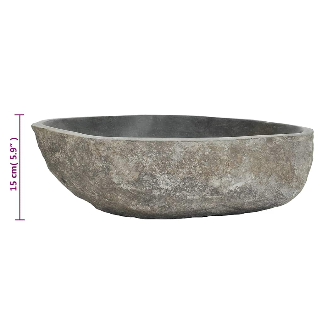 River stone sink, (45-53)x(34-41) cm, oval