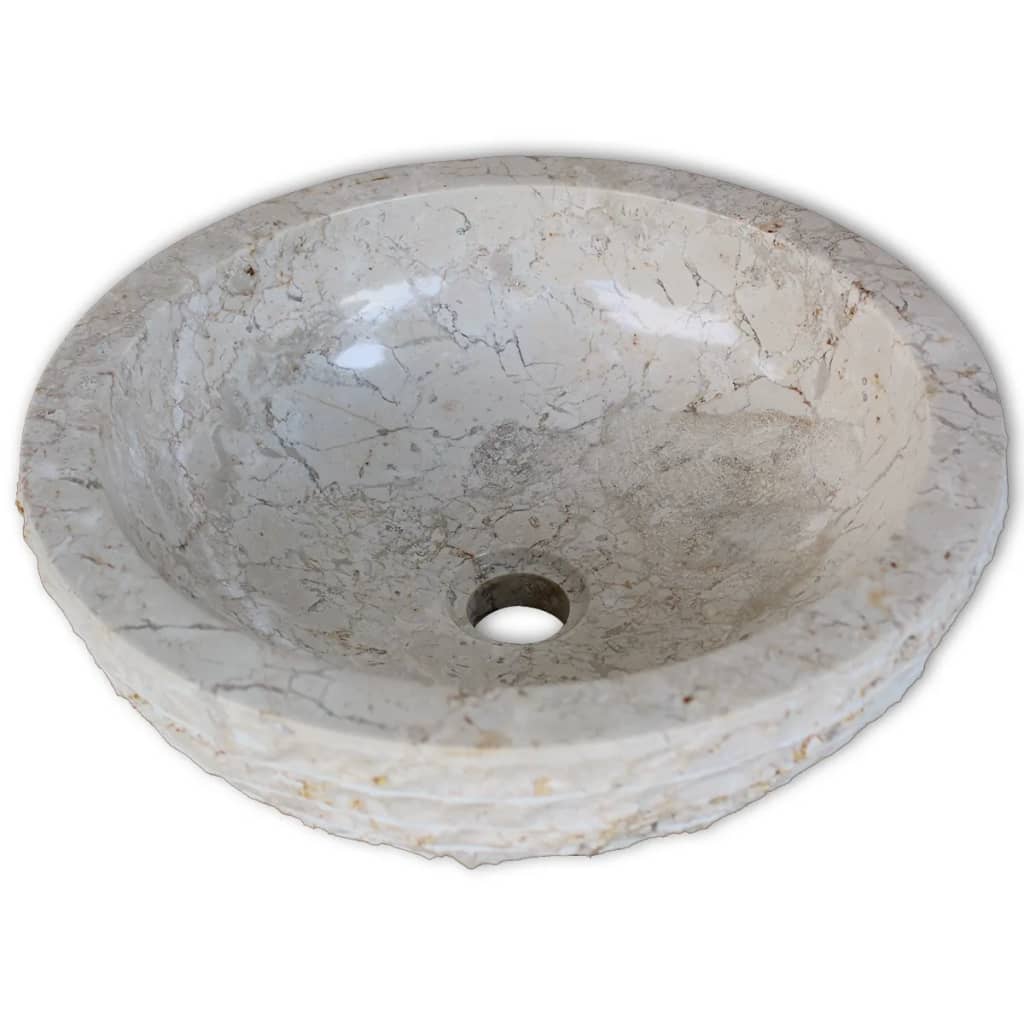 Sink, cream, 40 cm, marble