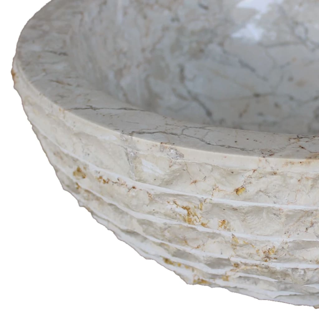 Sink, cream, 40 cm, marble