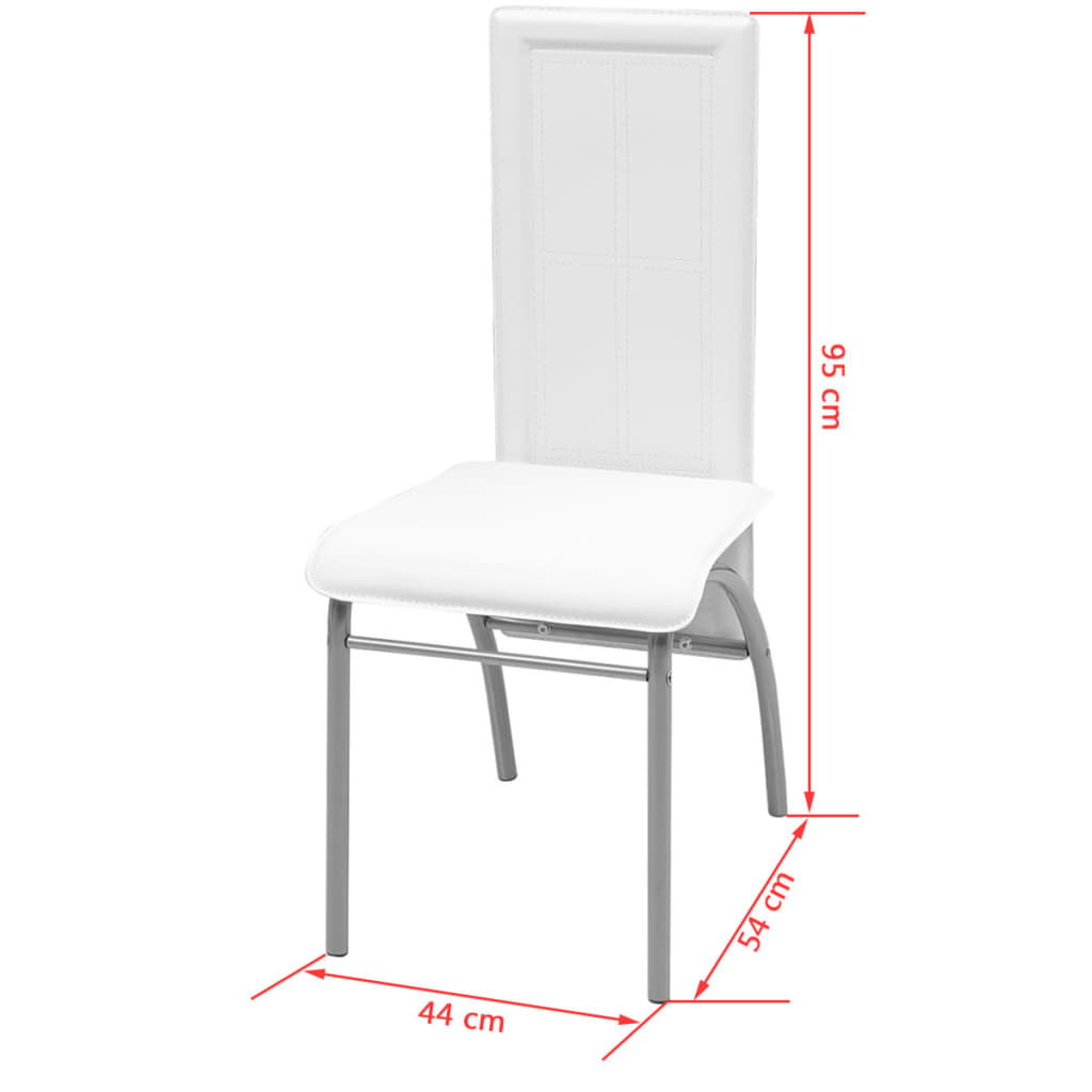 Table and chair set, 5 pieces, White