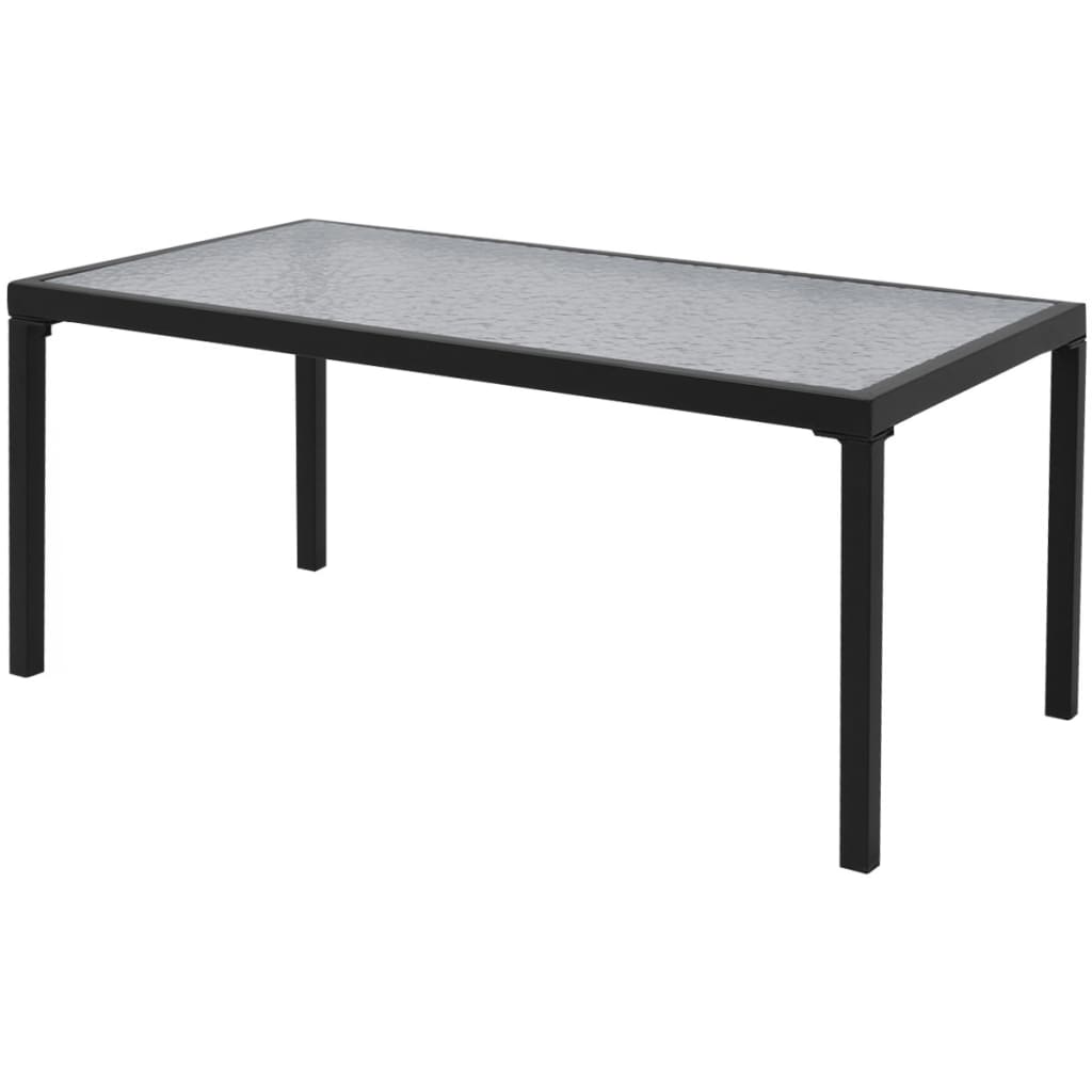 Set mobilier de grădină, 4 piese, negru, textilenă