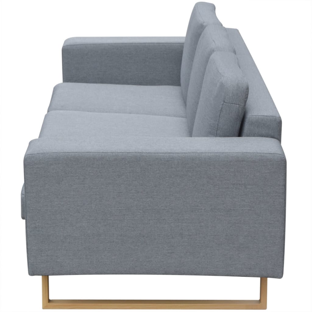 3-seater sofa, light gray, fabric