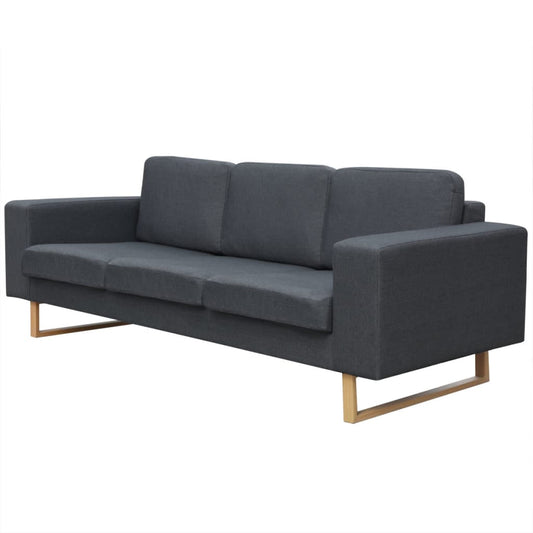 3-seater sofa, dark grey, fabric