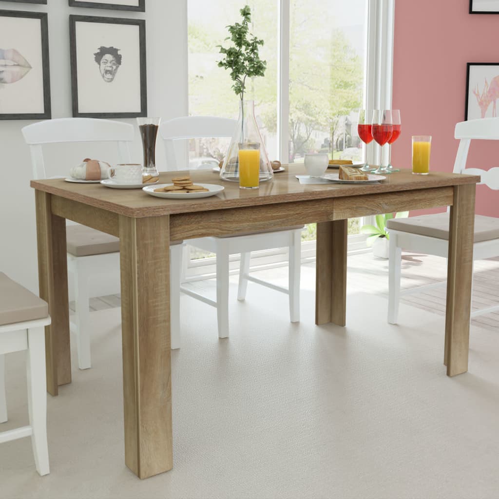 Kitchen table, 140 x 80 x 75 cm, oak wood