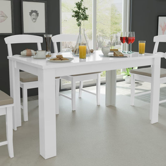 Kitchen table, 140 x 80 x 75 cm, white