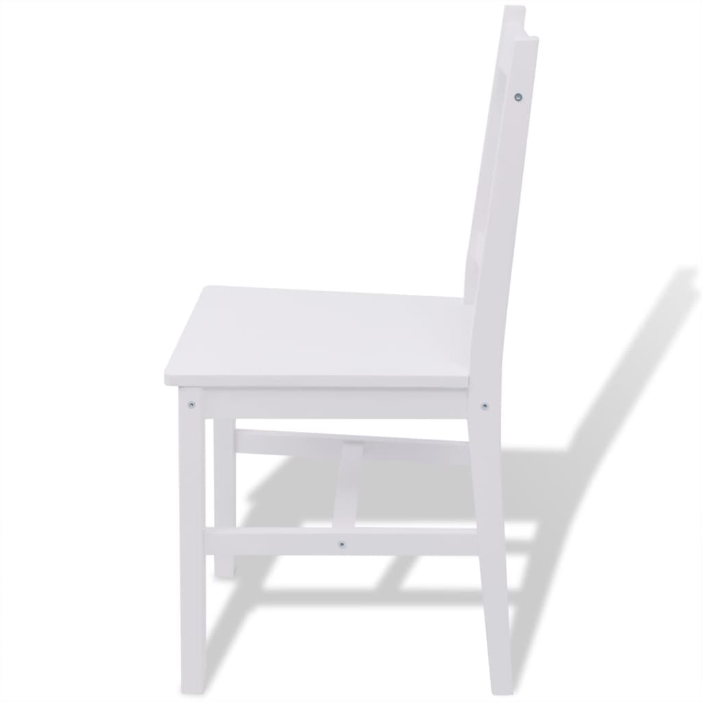 White pine table and chair set, 5 pieces