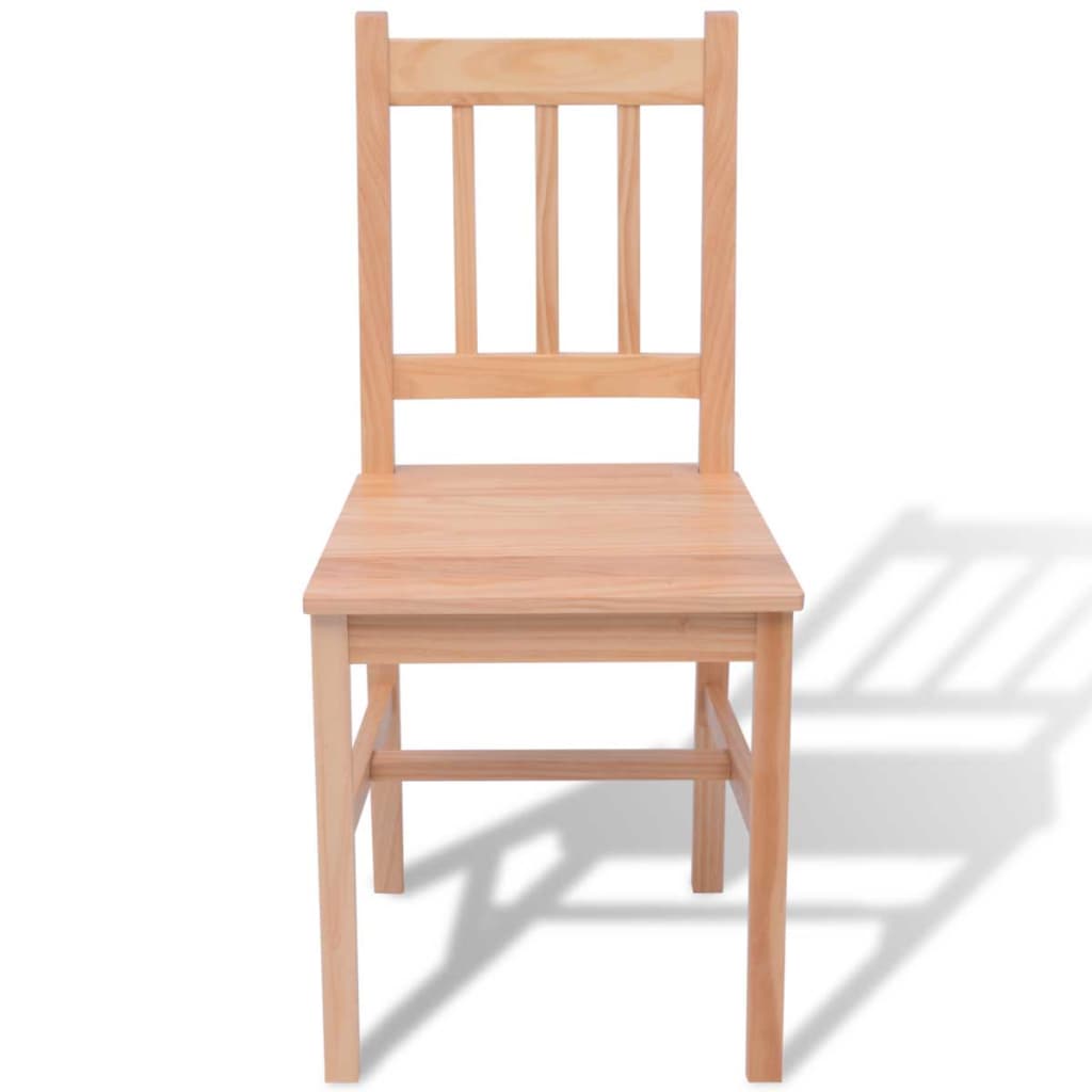 Pine wood table and chairs set, 5 pieces