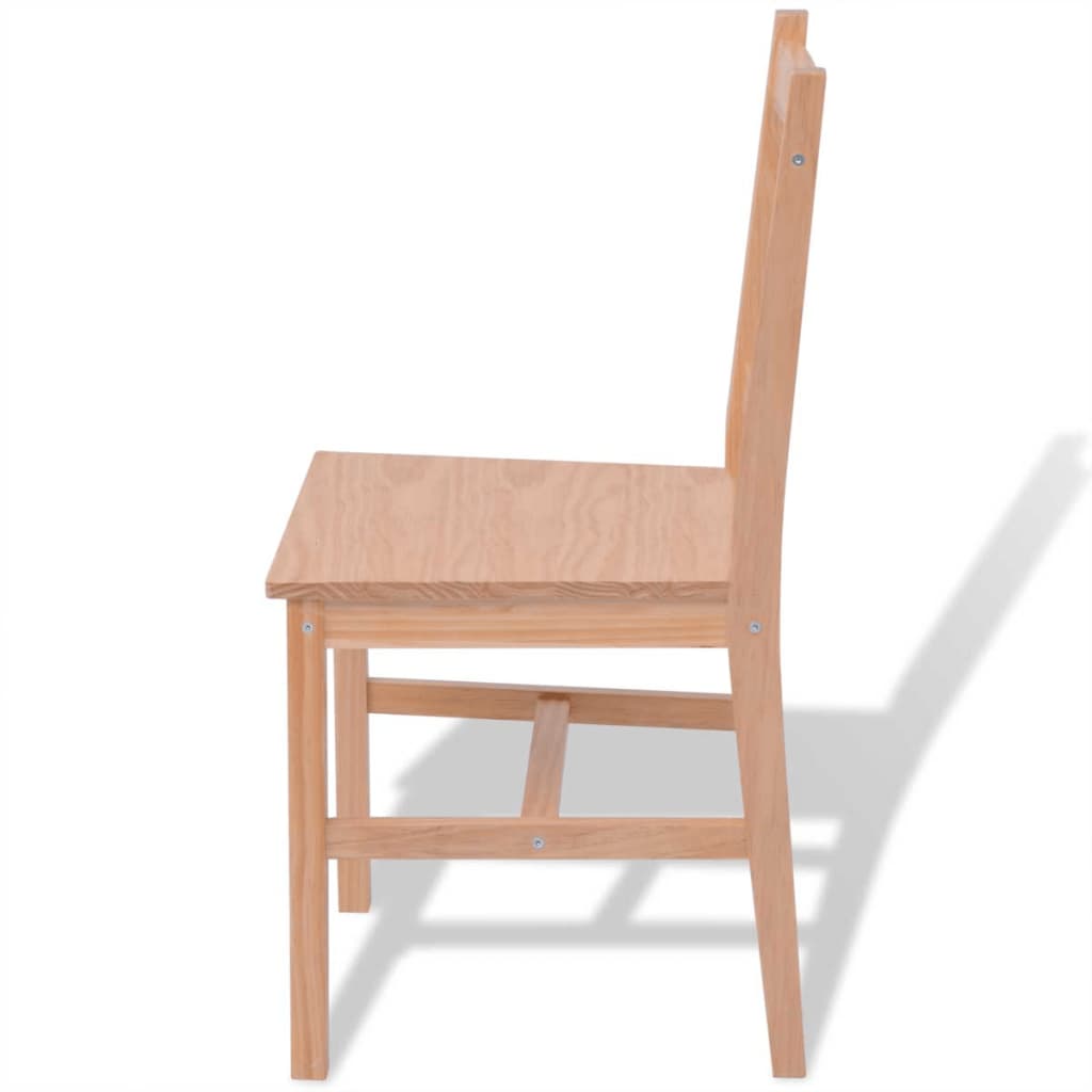 Pine wood table and chairs set, 5 pieces