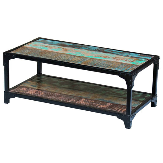 Coffee table, solid recycled wood