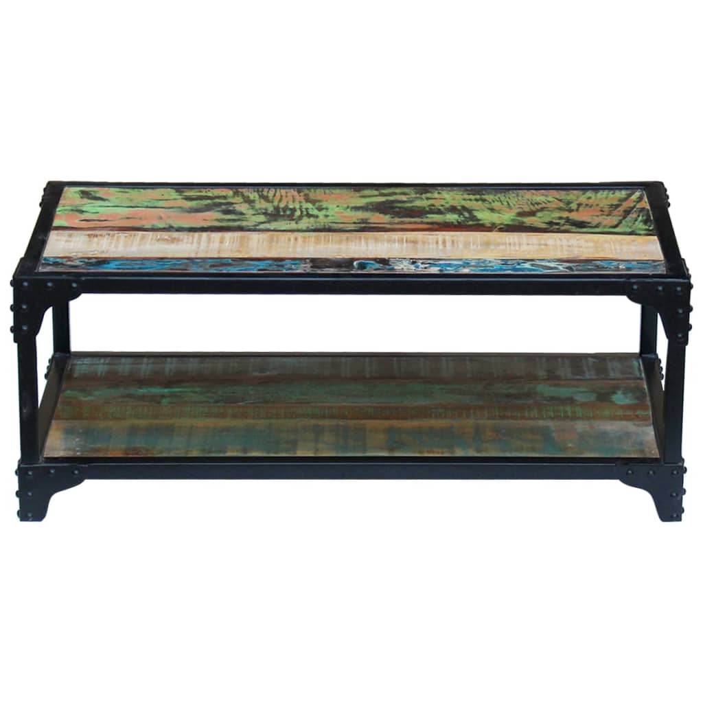 Coffee table, solid recycled wood