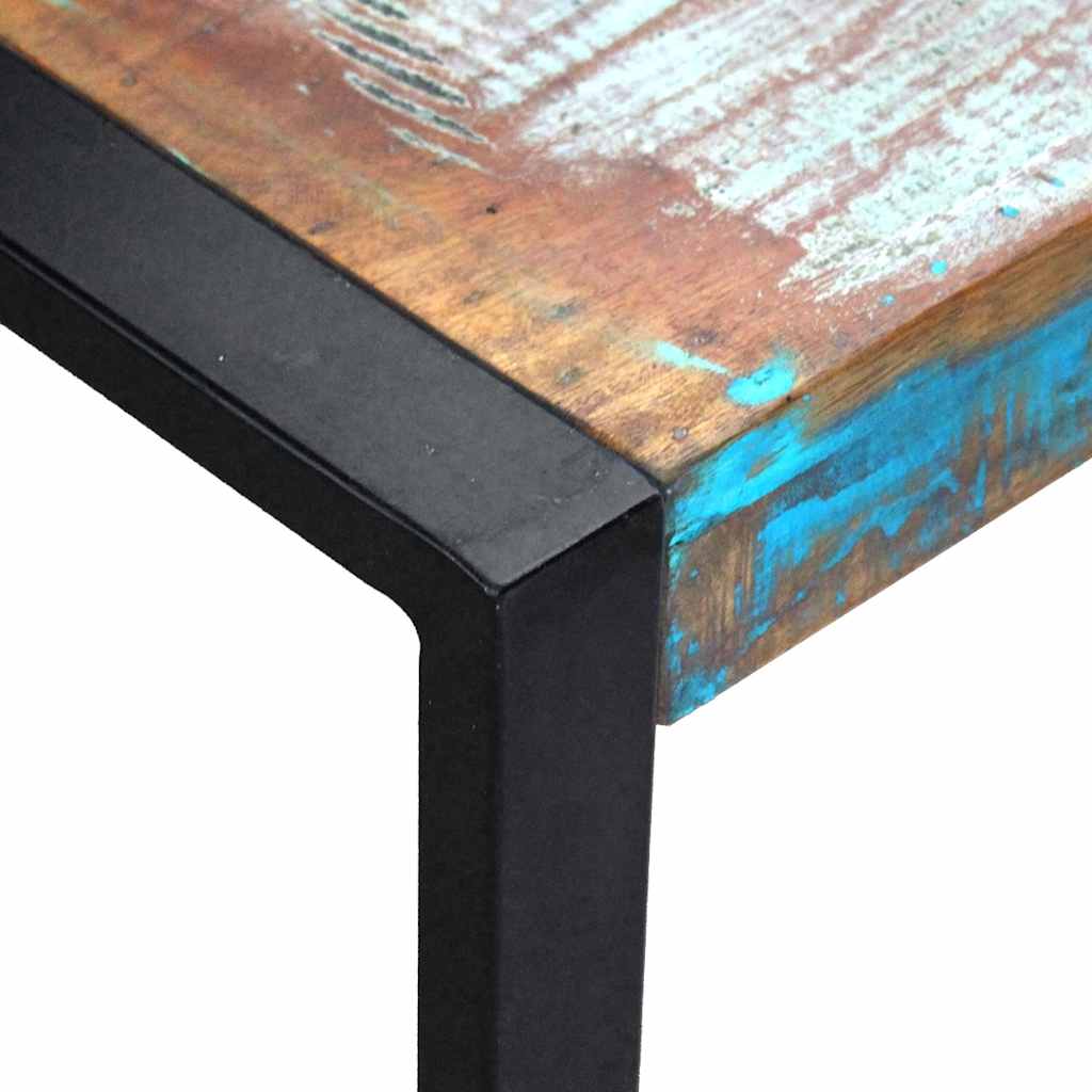 Stackable tables, 3 pieces, solid recycled wood