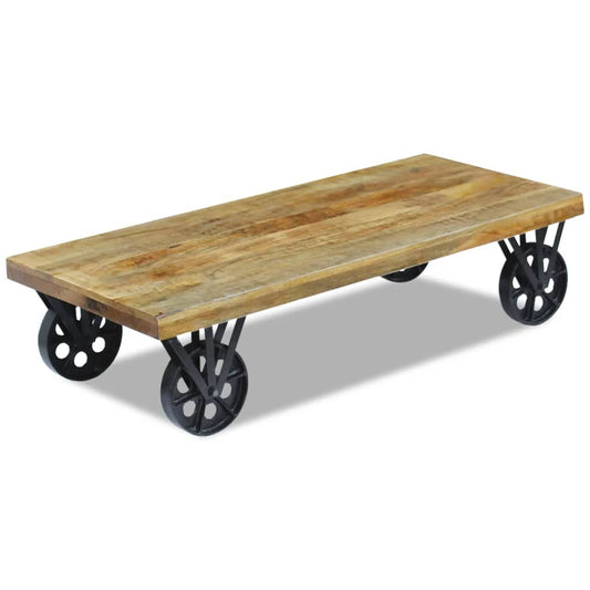 Mango wood coffee table, 120x60x30 cm