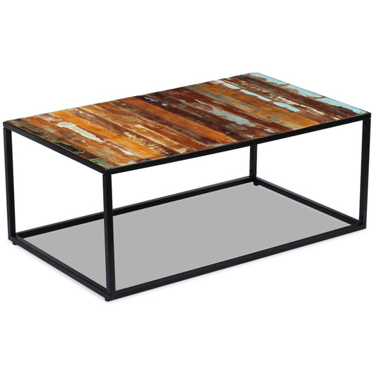 Coffee table, 100 x 60 x 40 cm, solid recycled wood