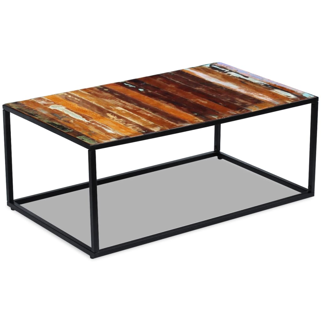 Coffee table, 100 x 60 x 40 cm, solid recycled wood