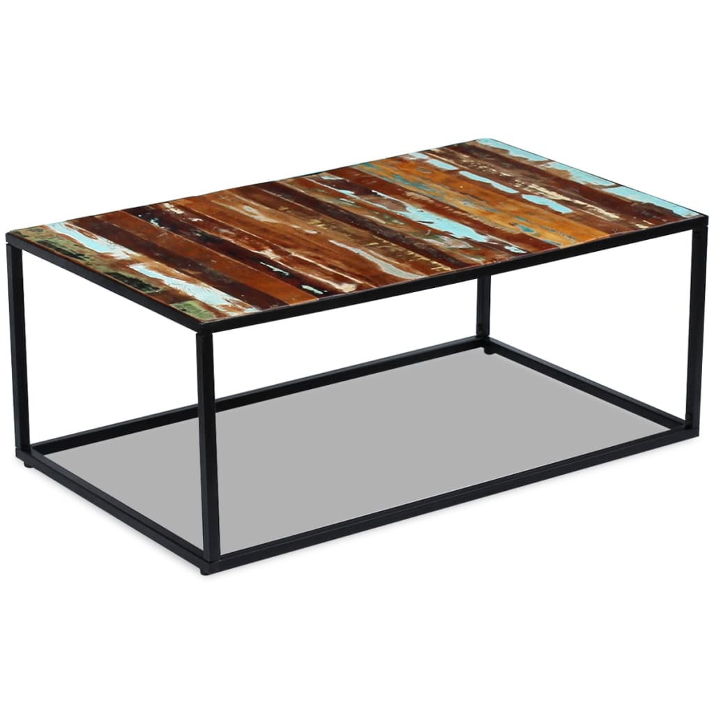 Coffee table, 100 x 60 x 40 cm, solid recycled wood